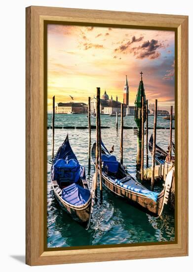 Venetian Sunlight - San Giorgio Maggiore Sunset-Philippe HUGONNARD-Framed Premier Image Canvas