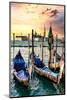 Venetian Sunlight - San Giorgio Maggiore Sunset-Philippe HUGONNARD-Mounted Photographic Print