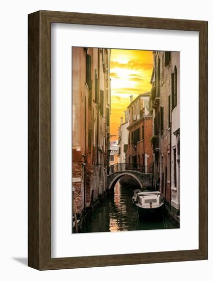 Venetian Sunlight - Small Canal Bridge-Philippe HUGONNARD-Framed Photographic Print