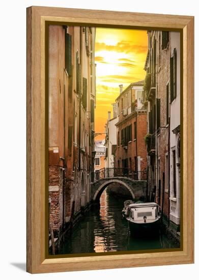 Venetian Sunlight - Small Canal Bridge-Philippe HUGONNARD-Framed Premier Image Canvas
