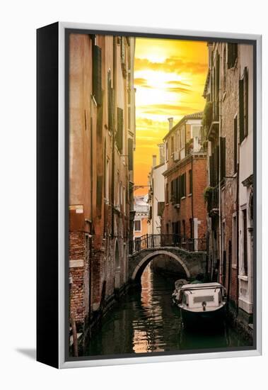 Venetian Sunlight - Small Canal Bridge-Philippe HUGONNARD-Framed Premier Image Canvas