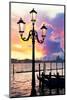 Venetian Sunlight - Street Lamp-Philippe HUGONNARD-Mounted Photographic Print