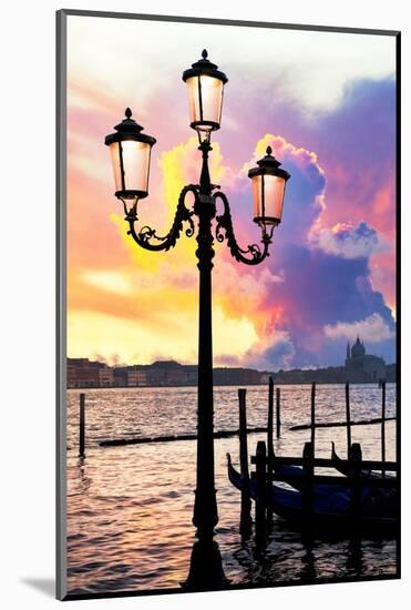 Venetian Sunlight - Street Lamp-Philippe HUGONNARD-Mounted Photographic Print