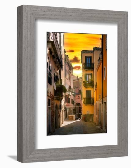 Venetian Sunlight - Sunrise Street-Philippe HUGONNARD-Framed Photographic Print