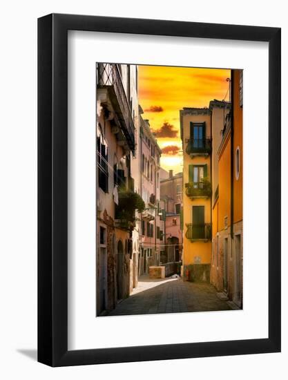 Venetian Sunlight - Sunrise Street-Philippe HUGONNARD-Framed Photographic Print