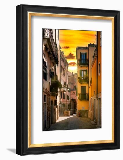 Venetian Sunlight - Sunrise Street-Philippe HUGONNARD-Framed Photographic Print