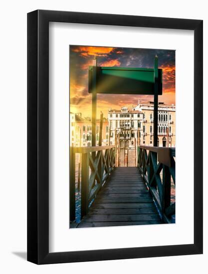 Venetian Sunlight - Sunset Jetty-Philippe HUGONNARD-Framed Photographic Print