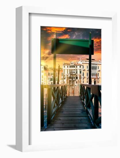 Venetian Sunlight - Sunset Jetty-Philippe HUGONNARD-Framed Photographic Print