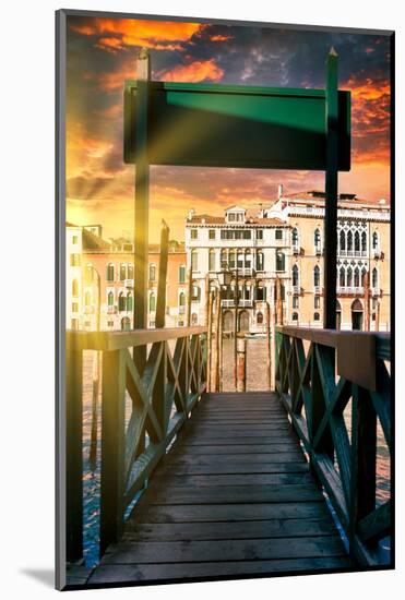 Venetian Sunlight - Sunset Jetty-Philippe HUGONNARD-Mounted Photographic Print