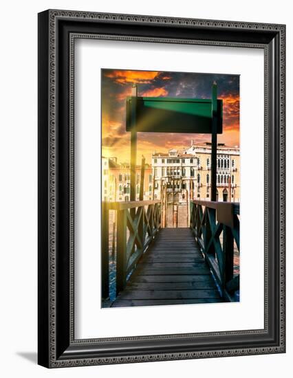 Venetian Sunlight - Sunset Jetty-Philippe HUGONNARD-Framed Photographic Print