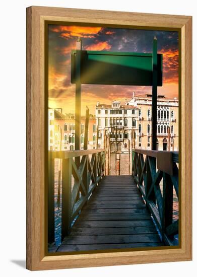 Venetian Sunlight - Sunset Jetty-Philippe HUGONNARD-Framed Premier Image Canvas