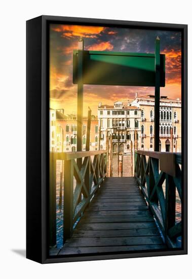 Venetian Sunlight - Sunset Jetty-Philippe HUGONNARD-Framed Premier Image Canvas