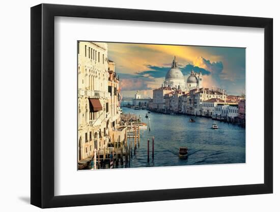 Venetian Sunlight - The Grand Canal at Sunset-Philippe HUGONNARD-Framed Photographic Print