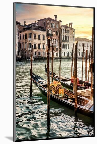 Venetian Sunlight - Traditional Gondolas-Philippe HUGONNARD-Mounted Photographic Print