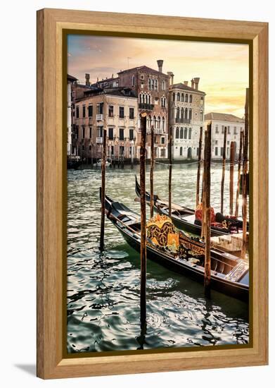 Venetian Sunlight - Traditional Gondolas-Philippe HUGONNARD-Framed Premier Image Canvas