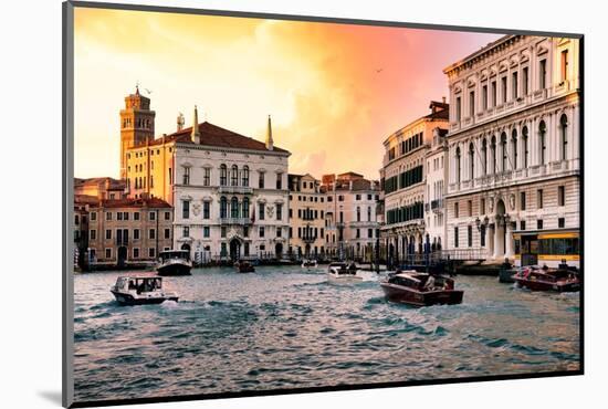 Venetian Sunlight - Vaporetto Canal-Philippe HUGONNARD-Mounted Photographic Print