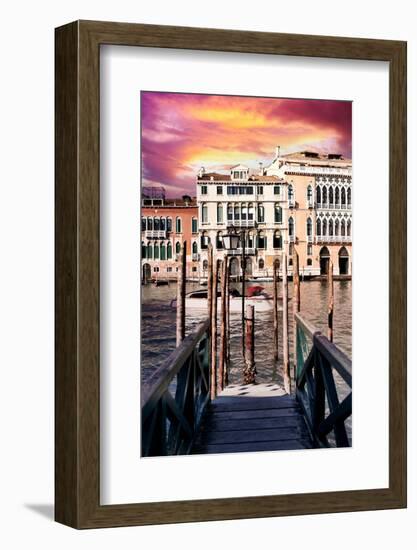 Venetian Sunlight - Vaporetto Jetty-Philippe HUGONNARD-Framed Photographic Print