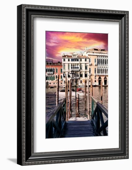 Venetian Sunlight - Vaporetto Jetty-Philippe HUGONNARD-Framed Photographic Print