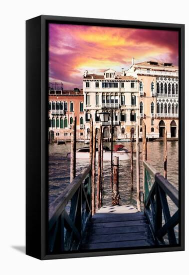 Venetian Sunlight - Vaporetto Jetty-Philippe HUGONNARD-Framed Premier Image Canvas