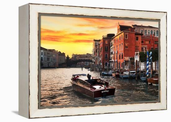 Venetian Sunlight - Vaporetto Sunset-Philippe HUGONNARD-Framed Premier Image Canvas