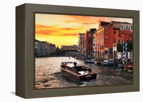 Venetian Sunlight - Vaporetto Sunset-Philippe HUGONNARD-Framed Premier Image Canvas