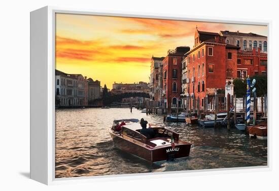 Venetian Sunlight - Vaporetto Sunset-Philippe HUGONNARD-Framed Premier Image Canvas