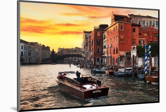 Venetian Sunlight - Vaporetto Sunset-Philippe HUGONNARD-Mounted Photographic Print