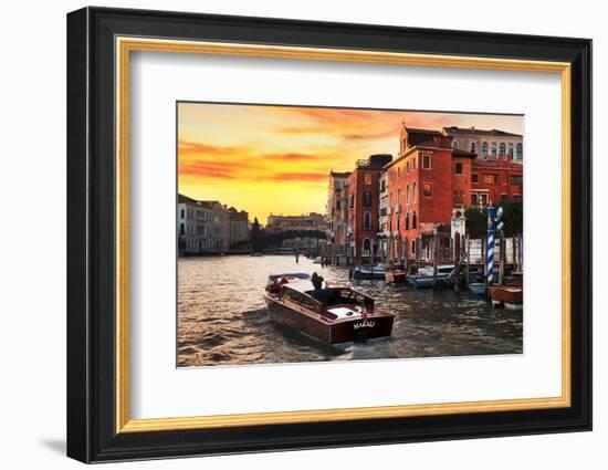 Venetian Sunlight - Vaporetto Sunset-Philippe HUGONNARD-Framed Photographic Print