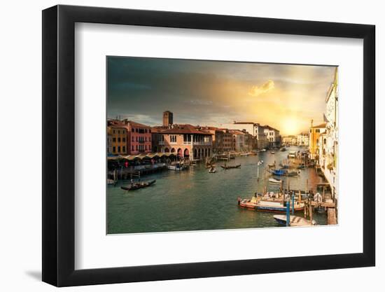 Venetian Sunlight - View of the Grand Canal-Philippe HUGONNARD-Framed Photographic Print