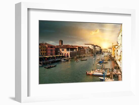 Venetian Sunlight - View of the Grand Canal-Philippe HUGONNARD-Framed Photographic Print