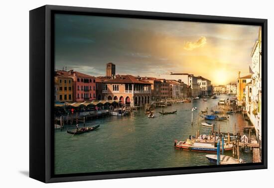 Venetian Sunlight - View of the Grand Canal-Philippe HUGONNARD-Framed Premier Image Canvas