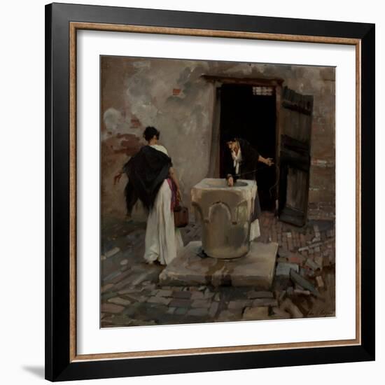 Venetian Water Carriers, 1880-82 (Oil on Canvas)-John Singer Sargent-Framed Giclee Print