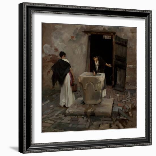 Venetian Water Carriers, 1880-82 (Oil on Canvas)-John Singer Sargent-Framed Giclee Print