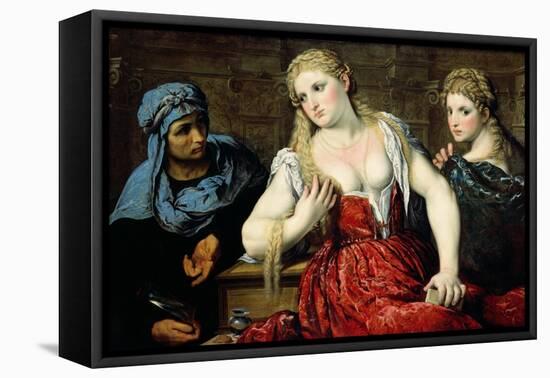 Venetian Women at their Toilet, C.1545-Paris Bordone-Framed Premier Image Canvas