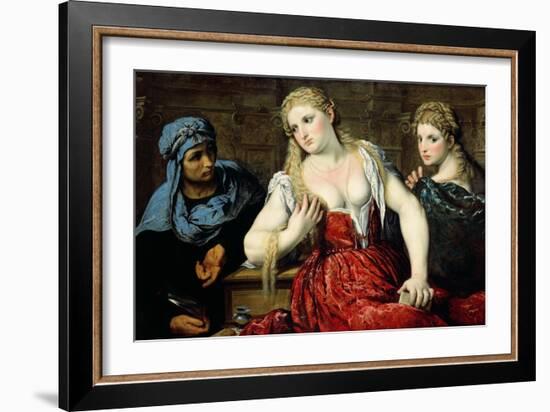 Venetian Women at their Toilet, C.1545-Paris Bordone-Framed Giclee Print