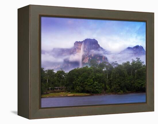 Venezuela, Guayana, Canaima National Park, Mist Swirls Round Angel Falls at Sunrise-Jane Sweeney-Framed Premier Image Canvas