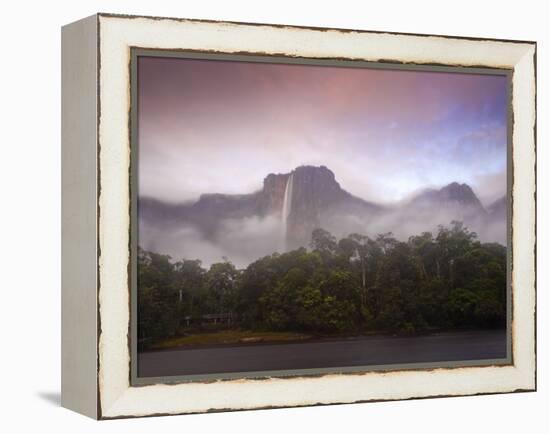 Venezuela, Guayana, Canaima National Park, Mist Swirls Round Angel Falls at Sunrise-Jane Sweeney-Framed Premier Image Canvas