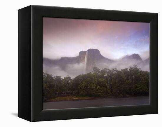 Venezuela, Guayana, Canaima National Park, Mist Swirls Round Angel Falls at Sunrise-Jane Sweeney-Framed Premier Image Canvas