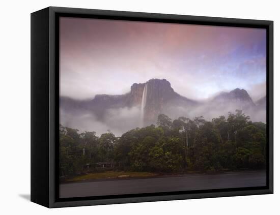 Venezuela, Guayana, Canaima National Park, Mist Swirls Round Angel Falls at Sunrise-Jane Sweeney-Framed Premier Image Canvas