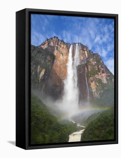 Venezuela, Guayana, Canaima National Park, View of Angel Falls from Mirador Laime-Jane Sweeney-Framed Premier Image Canvas