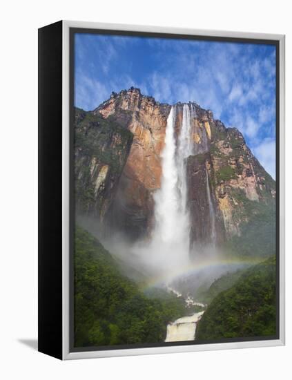 Venezuela, Guayana, Canaima National Park, View of Angel Falls from Mirador Laime-Jane Sweeney-Framed Premier Image Canvas