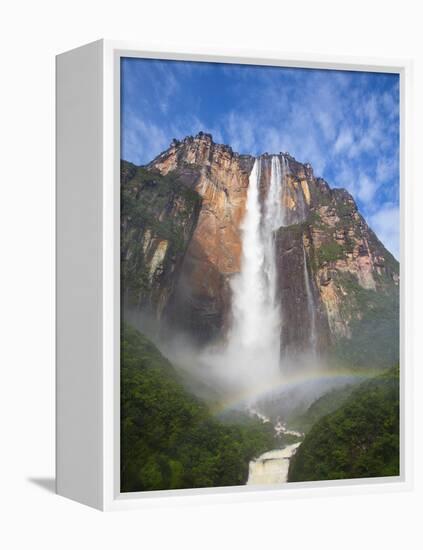 Venezuela, Guayana, Canaima National Park, View of Angel Falls from Mirador Laime-Jane Sweeney-Framed Premier Image Canvas