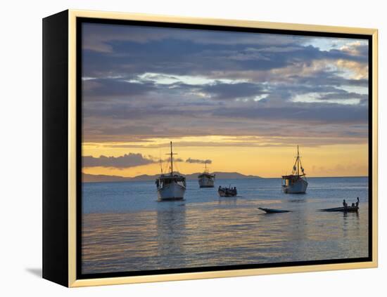 Venezuela, Nueva Esparta, Isla De Margarita - Margarita Island, Juangriego, Sunset over Juangreigo-Jane Sweeney-Framed Premier Image Canvas