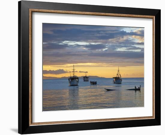 Venezuela, Nueva Esparta, Isla De Margarita - Margarita Island, Juangriego, Sunset over Juangreigo-Jane Sweeney-Framed Photographic Print