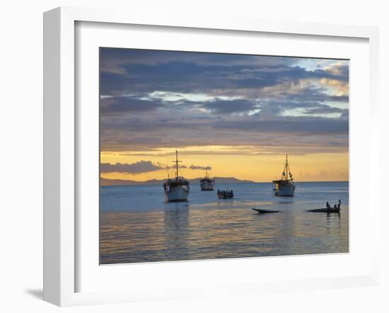 Venezuela, Nueva Esparta, Isla De Margarita - Margarita Island, Juangriego, Sunset over Juangreigo-Jane Sweeney-Framed Photographic Print