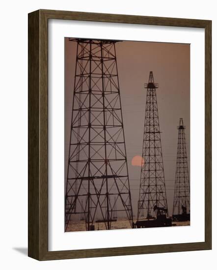 Venezuela Oil Rigs-Art Rickerby-Framed Photographic Print