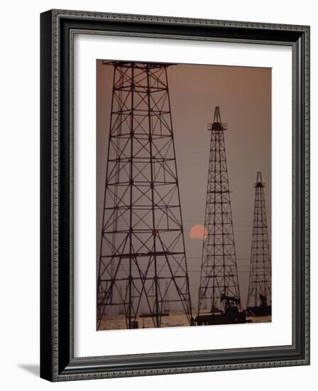 Venezuela Oil Rigs-Art Rickerby-Framed Photographic Print