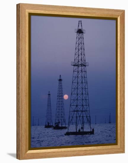 Venezuela Oil Rigs-Art Rickerby-Framed Premier Image Canvas