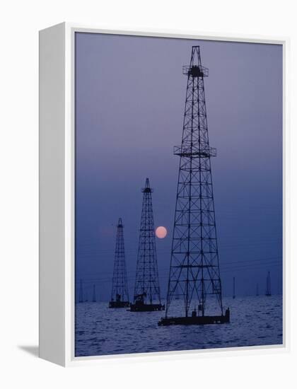 Venezuela Oil Rigs-Art Rickerby-Framed Premier Image Canvas