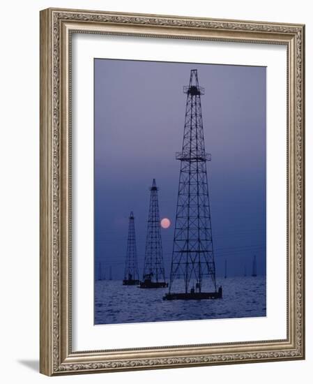 Venezuela Oil Rigs-Art Rickerby-Framed Photographic Print